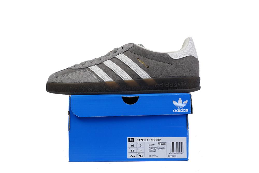 PK GOD Adidas Gazelle Indoor Grey White RETAIL MATERIALS READY TO SHIP